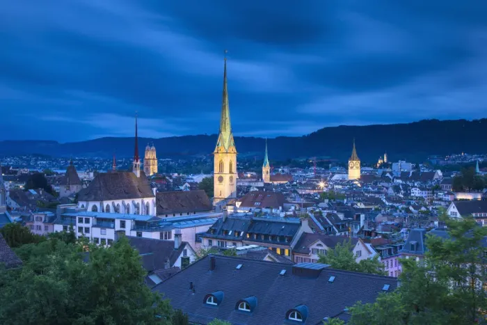 Framed Print : City skyline, Zurich, Switzerland Framed Print : City skyline, Zurich, Switzerland
