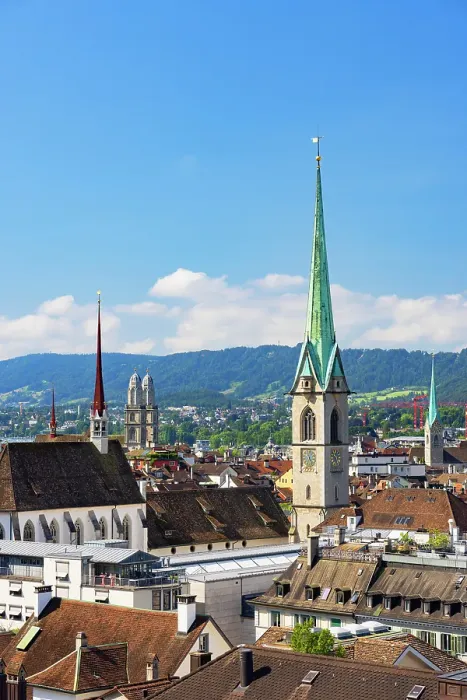Framed Print : City skyline, Zurich, Switzerland Framed Print : City skyline, Zurich, Switzerland