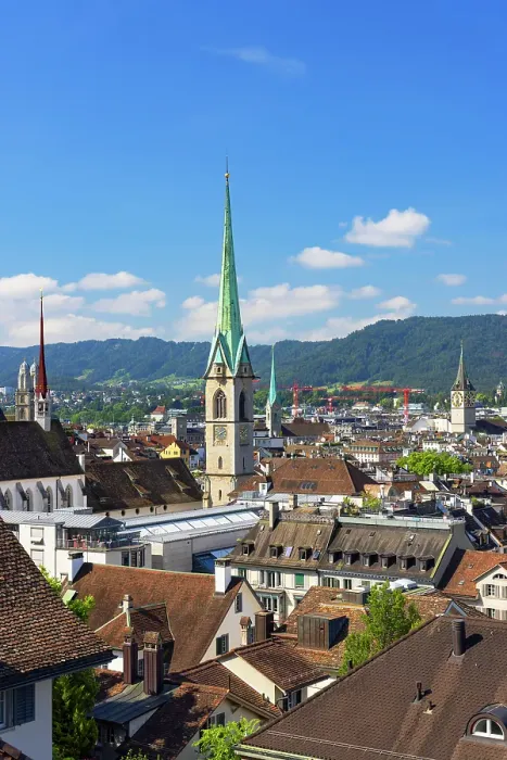 Framed Print : City skyline, Zurich, Switzerland Framed Print : City skyline, Zurich, Switzerland