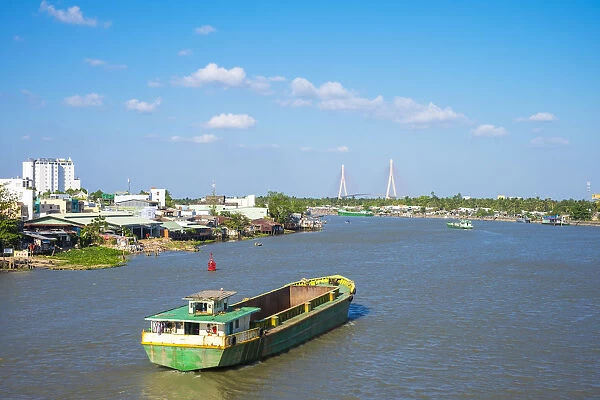 The city of Can Tho on the Can Tho river, a branch of the Mekong River, and the Can