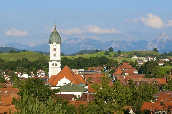 City view of Nesselwang, Allgaeu, Bavaria, Germany