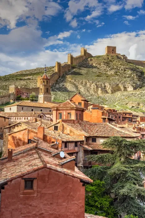 Framed Print : City walls, Albarracin, Aragon, Spain