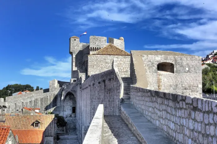 Framed Print : City walls, Dubrovnik, Dalmatia, Croatia