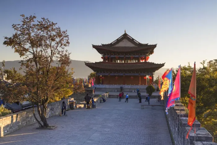 Framed Print : City Walls and South Gate at dawn, Dali, Yunnan, China Framed Print : City Walls and South Gate at dawn, Dali, Yunnan, China