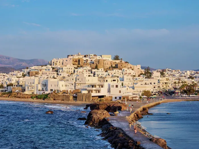 Framed Print : Cityscape of Chora at sunset, Naxos City, Naxos Island, Cyclades, Greece Framed Print : Cityscape of Chora at sunset, Naxos City, Naxos Island, Cyclades, Greece