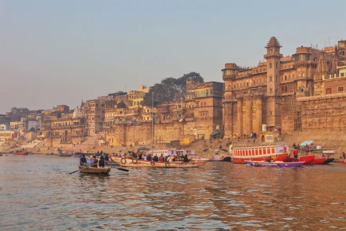 Framed Print : Cityscape from Ganges, Varanasi, Uttar Pradesh, India Framed Print : Cityscape from Ganges, Varanasi, Uttar Pradesh, India