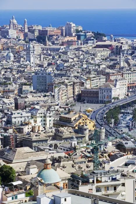 Framed Print : Cityscape, Genoa, Liguria, Italy Framed Print : Cityscape, Genoa, Liguria, Italy