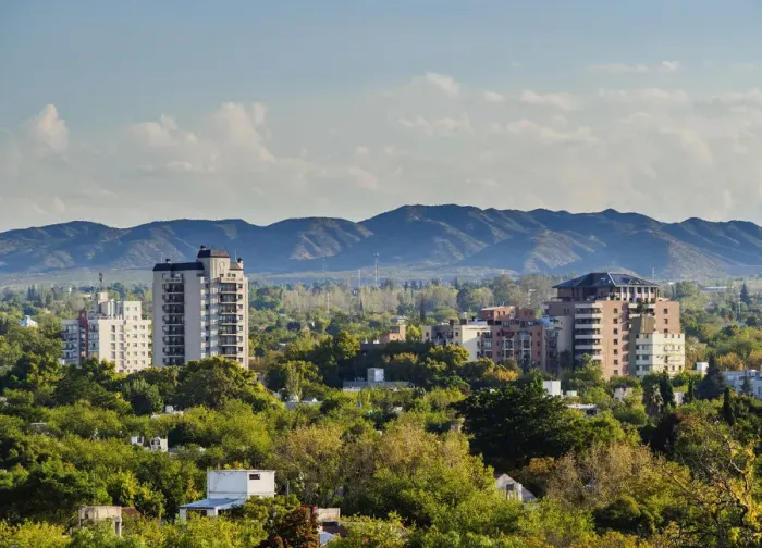 Framed Print : Cityscape of Mendoza with Andes in the background, Argentina Framed Print : Cityscape of Mendoza with Andes in the background, Argentina