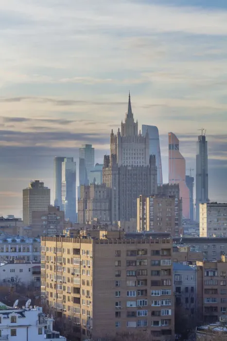 Framed Print : Cityscape, Ministry of Foreign Affairs, Moscow, Russia