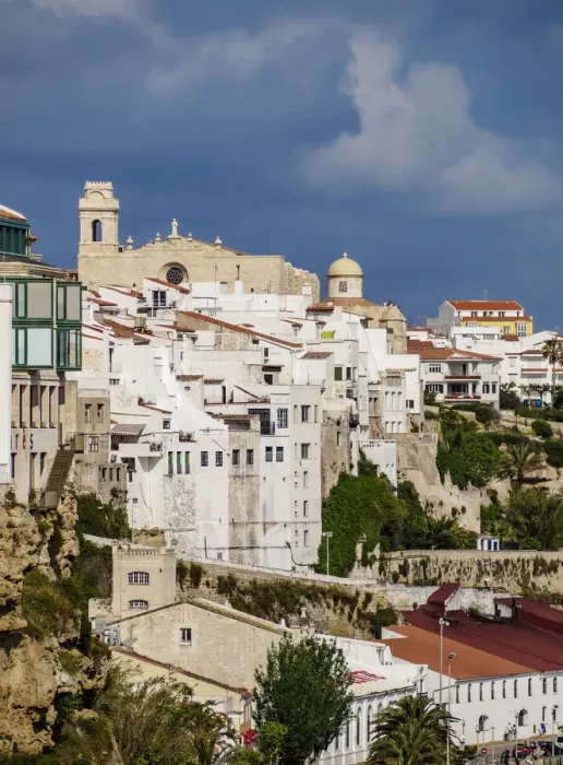 Framed Print : Cityscape with Saint Francis Church, Mahon or Mao, Menorca or Minorca, Balearic Islands Framed Print : Cityscape with Saint Francis Church, Mahon or Mao, Menorca or Minorca, Balearic Islands