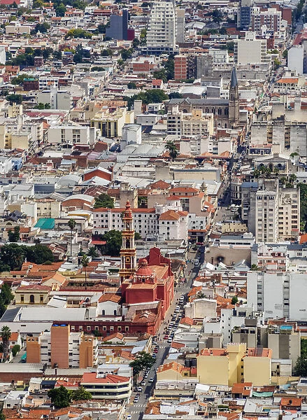 Cityscape with Saint Francis Church from San Bernardo Hill, Salta, Argentina