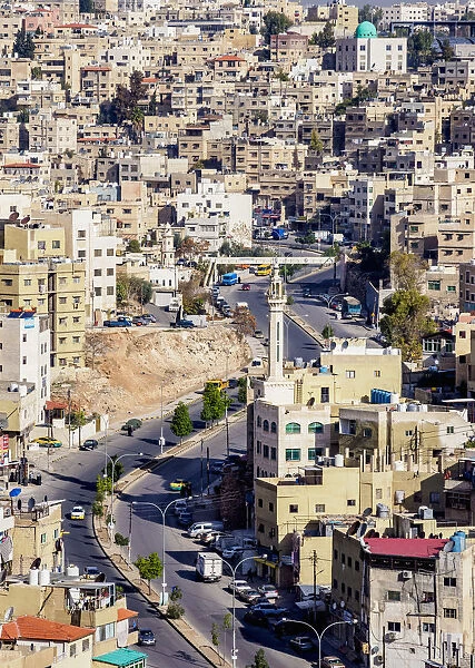 Cityscape seen from Citadel Hill, Amman, Amman Governorate, Jordan