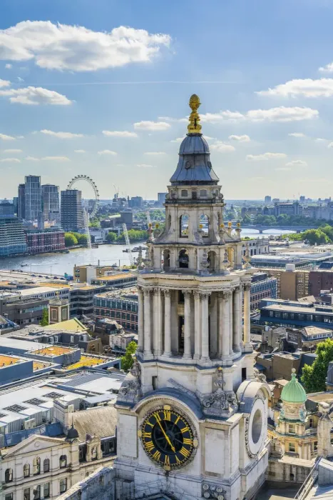 Framed Print : Cityscape from St Pauls Cathedral, City of London, London, England, UK Framed Print : Cityscape from St Pauls Cathedral, City of London, London, England, UK