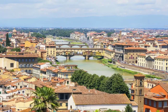 Framed Print : Cityscape view of Florence from the Piazzale Michelangelo, Florence, Tuscany, Italy