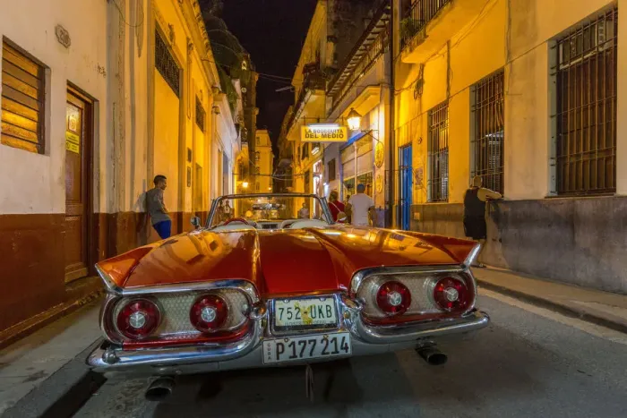 Framed Print : Classic American car near Bodeguita del Medio bar in old Havana, , Cuba Framed Print : Classic American car near Bodeguita del Medio bar in old Havana, , Cuba