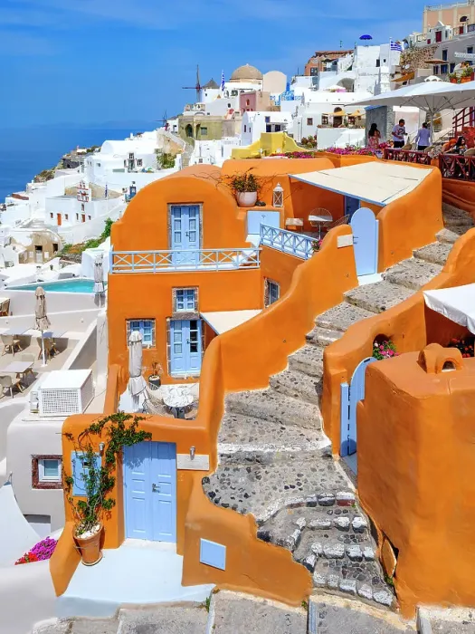 Framed Print : Classic Architecture with Caldera View, Homes built on the Hill around the Caldera Crater with Views over Augean Sea, Santorini, Oia, Greek Islands, Greece Framed Print : Classic Architecture with Caldera View, Homes built on the Hill around the Caldera Crater with Views over Augean Sea, Santorini, Oia, Greek Islands, Greece