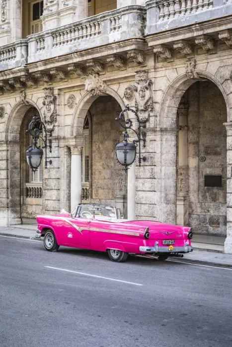 Framed Print : Classic car in Centro Habana District, Havana, Cuba