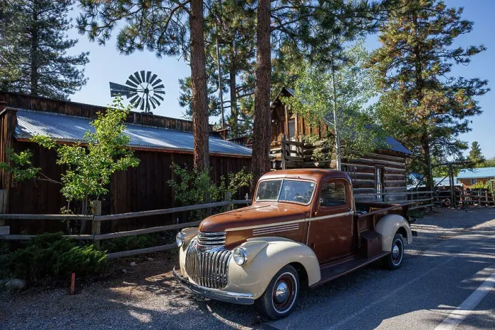 Framed Print : Classic Chevrolet Car, Winthrop, North Cascades National Park, Washington, USA