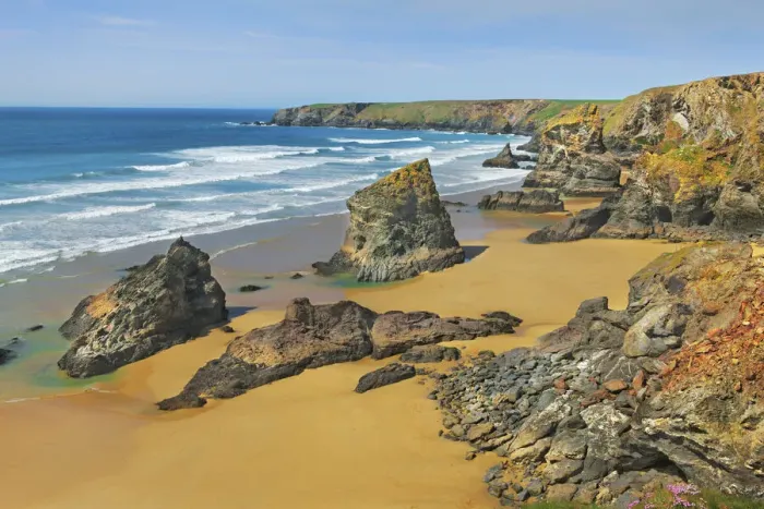 Framed Print : Cliff landscape at Bedruthan Steps - United Kingdom, England, Cornwall, Newquay Framed Print : Cliff landscape at Bedruthan Steps - United Kingdom, England, Cornwall, Newquay