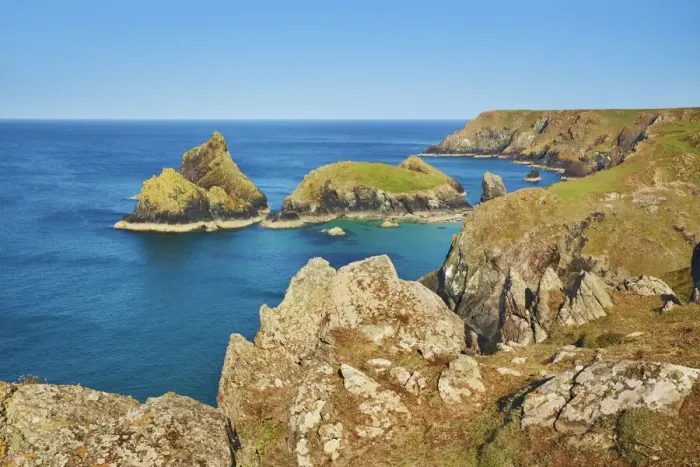 Framed Print : Cliff landscape at Kynance Cove - United Kingdom, England, Cornwall, Lizard Framed Print : Cliff landscape at Kynance Cove - United Kingdom, England, Cornwall, Lizard