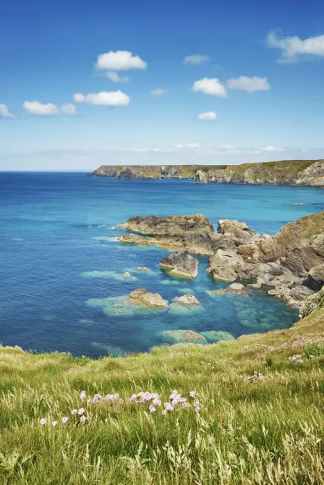 Framed Print : Cliff landscape near Pentreath Beach - United Kingdom, England, Cornwall, Lizard Framed Print : Cliff landscape near Pentreath Beach - United Kingdom, England, Cornwall, Lizard