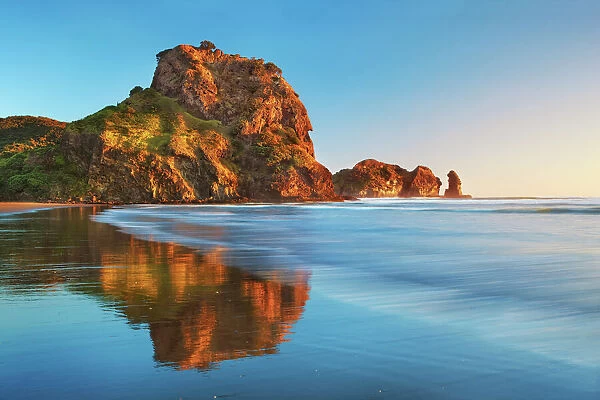 Cliff landscape - New Zealand, North Island, Auckland, Waitakere Ranges, Piha Beach