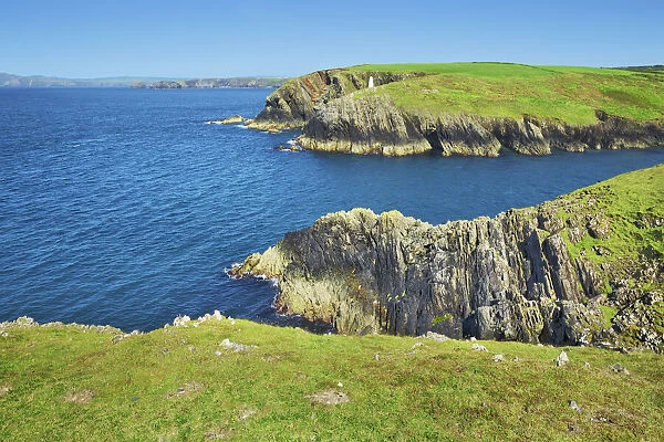 Cliff landscape at Porthgain - United Kingdom, Wales, Pembrokeshire, St Davids