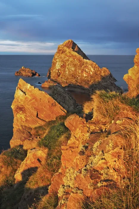 Framed Print : Cliff landscape at Portknockie - United Kingdom, Scotland, Moray, Portknockie Framed Print : Cliff landscape at Portknockie - United Kingdom, Scotland, Moray, Portknockie