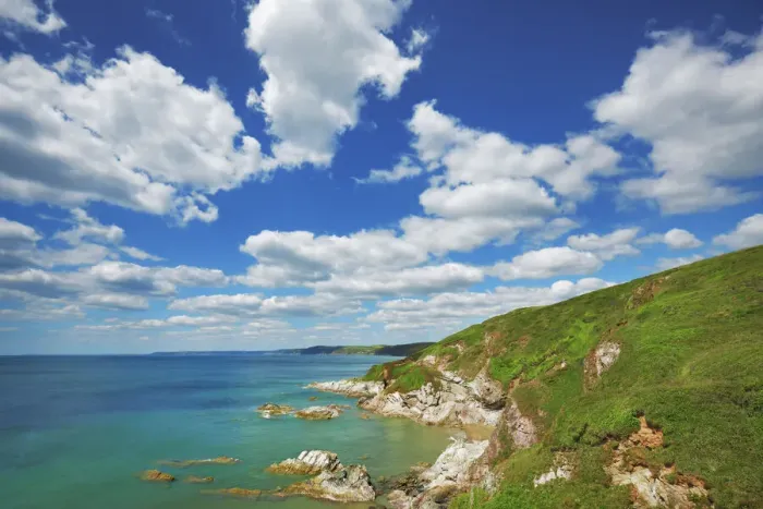 Framed Print : Cliff landscape at Sharrow Point - United Kingdom, England, Cornwall, Kingsbridge Framed Print : Cliff landscape at Sharrow Point - United Kingdom, England, Cornwall, Kingsbridge