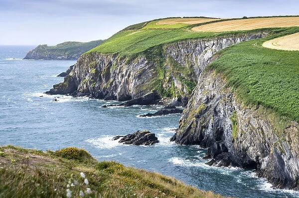 Cliffs and seascape in southern Ireland, County Cork