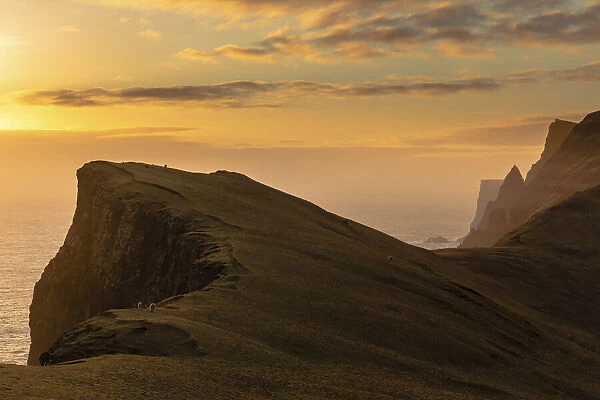 The cliffs on the west coast of Suðuroy. Faroe Islands