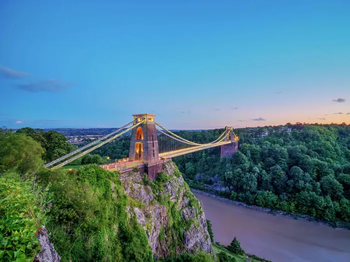 Framed Print : Clifton Suspension Bridge at dusk, Bristol, England, United Kingdom Framed Print : Clifton Suspension Bridge at dusk, Bristol, England, United Kingdom