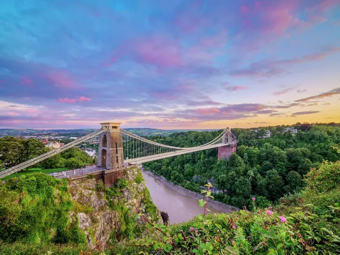 Framed Print : Clifton Suspension Bridge at sunset, Bristol, England, United Kingdom Framed Print : Clifton Suspension Bridge at sunset, Bristol, England, United Kingdom