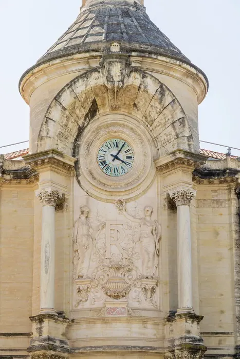 Framed Print : Clock onAlphonse Daudet High School, Nimes, Gard, France Framed Print : Clock onAlphonse Daudet High School, Nimes, Gard, France