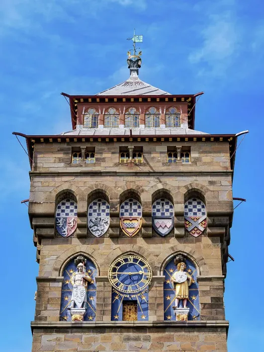 Framed Print : The Clock Tower, detailed view, Cardiff Castle, Cardiff, Wales, United Kingdom Framed Print : The Clock Tower, detailed view, Cardiff Castle, Cardiff, Wales, United Kingdom