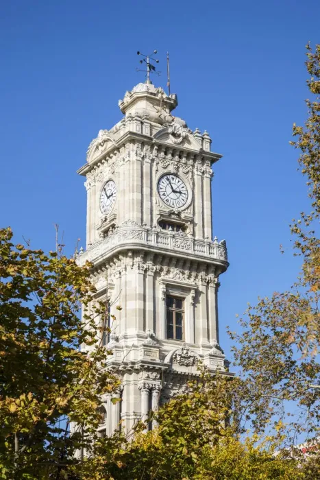 Framed Print : Clock tower, Dolmabahce Palace, Besiktas, Istanbul, Turkey