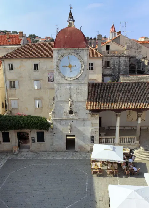 Framed Print : The clock tower on the Town Hall (15th century), Old town, Trogir, Dalmatia, Croatia Framed Print : The clock tower on the Town Hall (15th century), Old town, Trogir, Dalmatia, Croatia