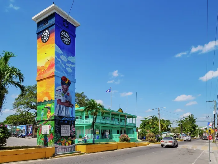 Framed Print : Clock Tower and Town Hall, Orange Walk Town, Orange Walk District, Belize Framed Print : Clock Tower and Town Hall, Orange Walk Town, Orange Walk District, Belize