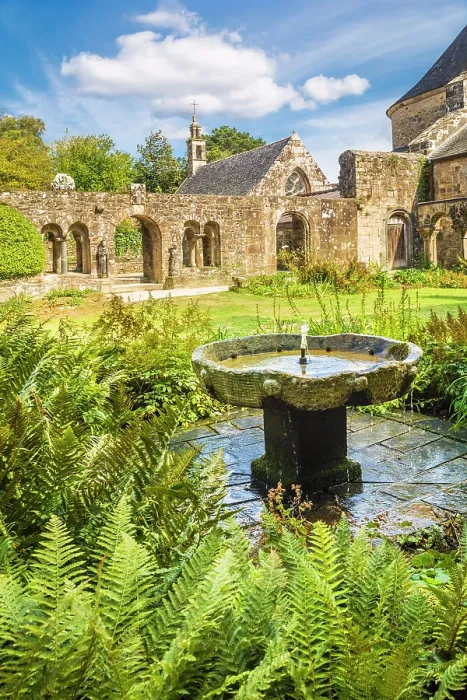 Framed Print : Cloister of the Abbaye de Daoulas in Daoulas, Finistere, Brittany, France Framed Print : Cloister of the Abbaye de Daoulas in Daoulas, Finistere, Brittany, France