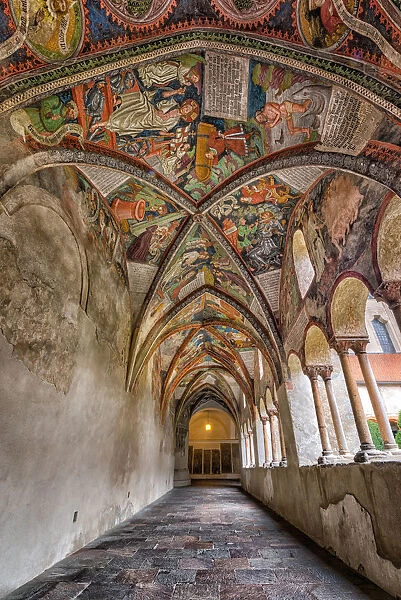 The cloister of the Cathedral of Bressanone, Brixen, South Tyrol, Italy