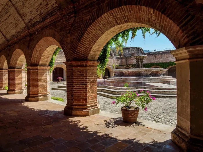 Framed Print : Cloister at the Church and Convent of La Merced, Antigua Guatemala, Sacatepequez Department, Guatemala Framed Print : Cloister at the Church and Convent of La Merced, Antigua Guatemala, Sacatepequez Department, Guatemala