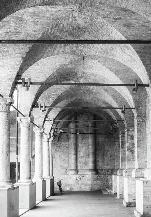 Framed Print : A cloister of the Church of San Francesco (the Basilica di San Francesco) in Ascoli Piceno, Marche, Italy Framed Print : A cloister of the Church of San Francesco (the Basilica di San Francesco) in Ascoli Piceno, Marche, Italy