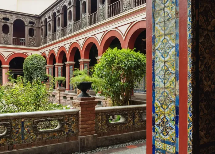 Framed Print : Cloister in Convent of Santo Domingo, Lima, Peru