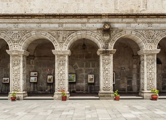 Framed Print : Cloister of the La Compania Church, Arequipa, Peru Framed Print : Cloister of the La Compania Church, Arequipa, Peru