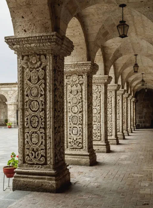 Framed Print : Cloister of the La Compania Church, Arequipa, Peru Framed Print : Cloister of the La Compania Church, Arequipa, Peru