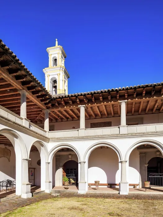 Framed Print : Cloister at former La Merced Convent, now housing the Amber Museum, San Cristobal de las Casas, Chiapas State, Mexico