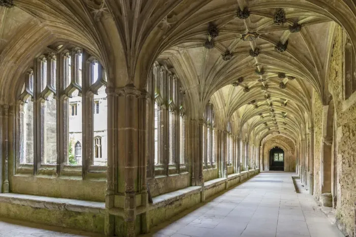 Framed Print : Cloister of Lacock Abbey, Wiltshire, England