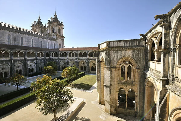 The cloisters of the Alcobaca monastery, a UNESCO World Heritage Site. Portugal