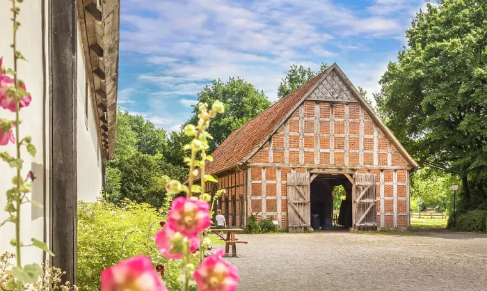 Framed Print : Cloppenburg Museum Village: Historical Barn, Emsland, Lower Saxony, Germany Framed Print : Cloppenburg Museum Village: Historical Barn, Emsland, Lower Saxony, Germany