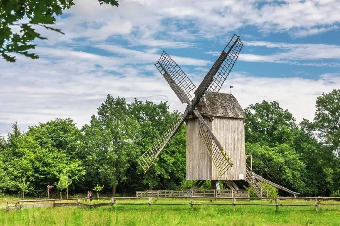 Framed Print : Cloppenburg Museum Village: Post mill from Essern (Nienburg district, built in 1638), Emsland, Lower Saxony, Germany Framed Print : Cloppenburg Museum Village: Post mill from Essern (Nienburg district, built in 1638), Emsland, Lower Saxony, Germany